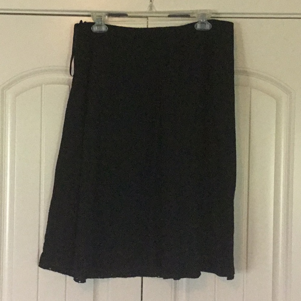Eyelet A-line skirt